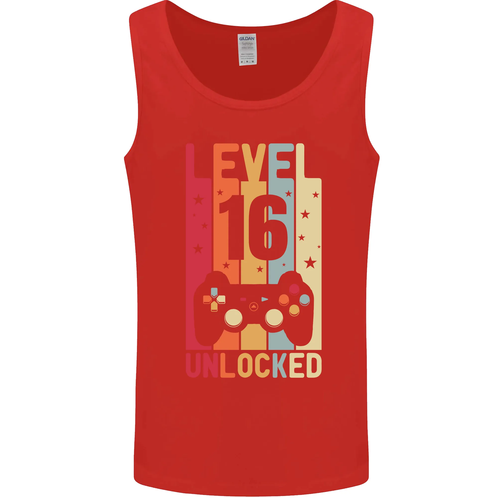 16th Birthday 16 Year Old Level Up Gaming Mens Vest Tank Top