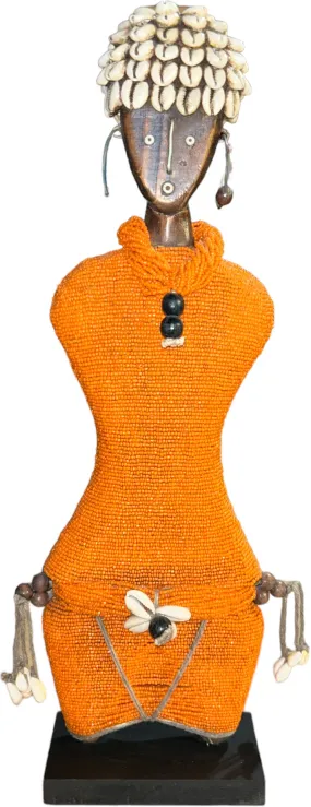 19" Orange Cowrie Crown Namji Doll