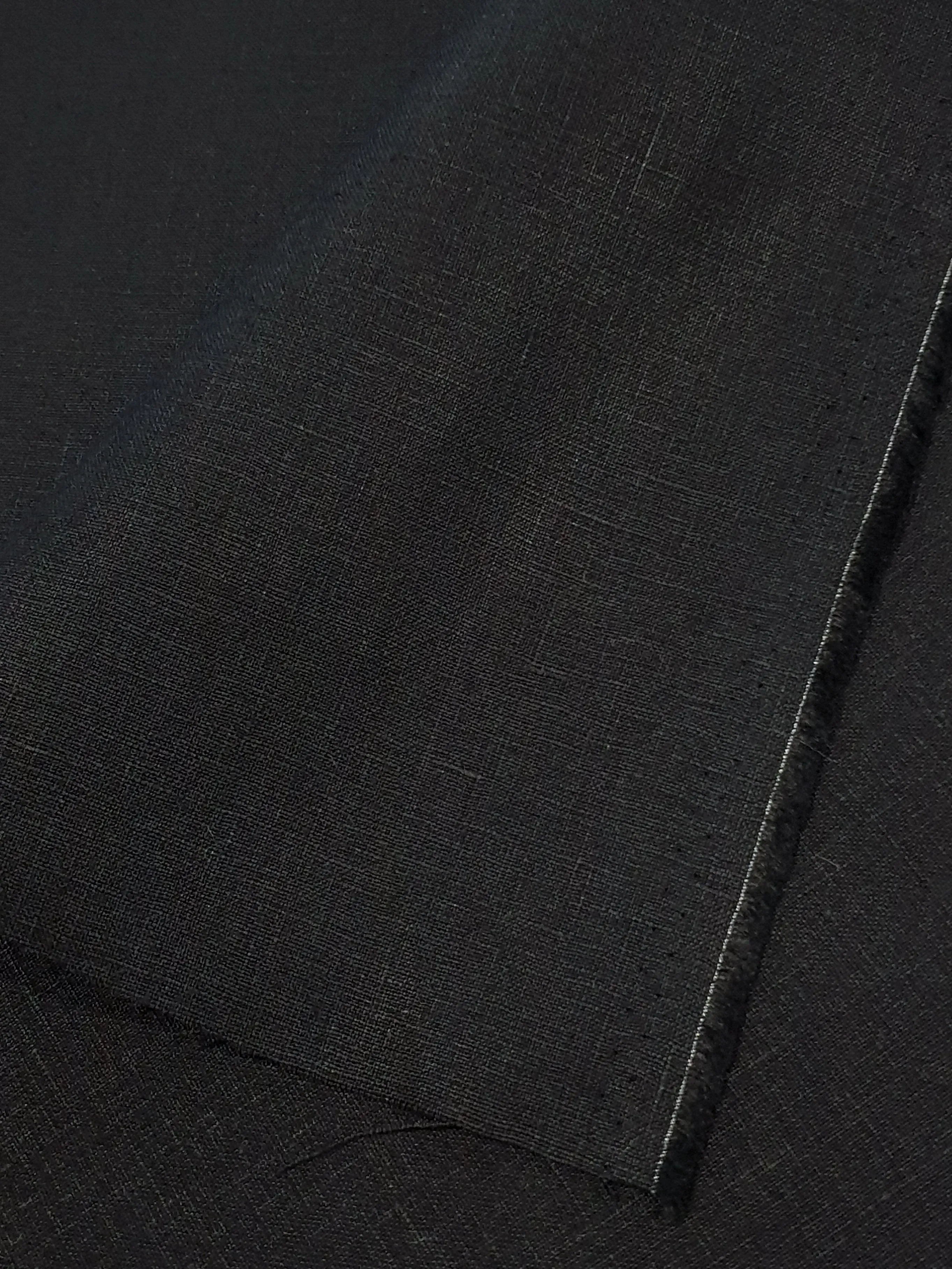 950.057 Black Linen Suiting Fabrics