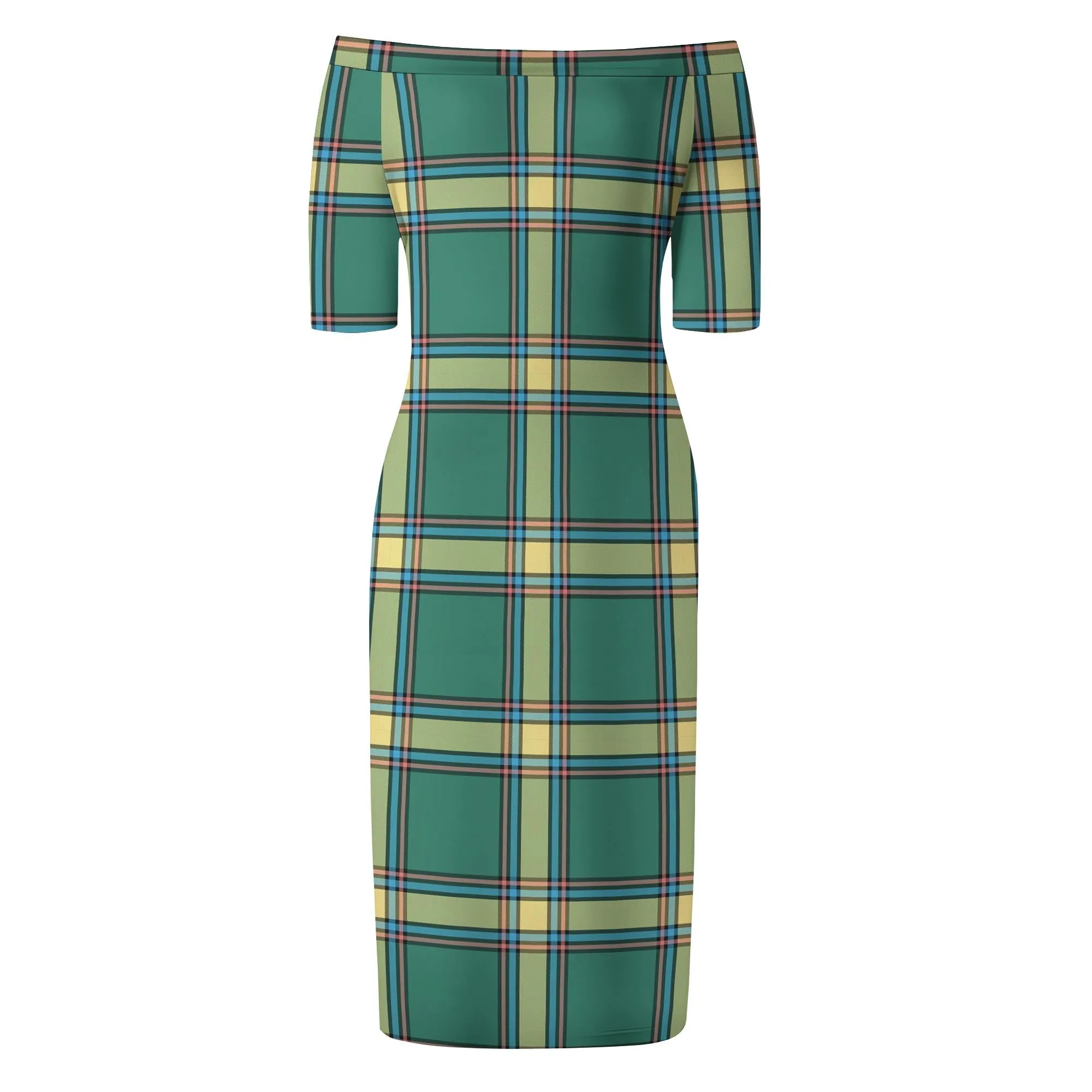 Alberta Province Canada Tartan Off Shoulder Lady Dress
