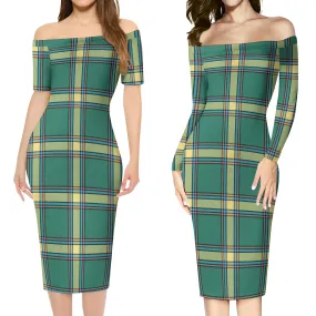 Alberta Province Canada Tartan Off Shoulder Lady Dress