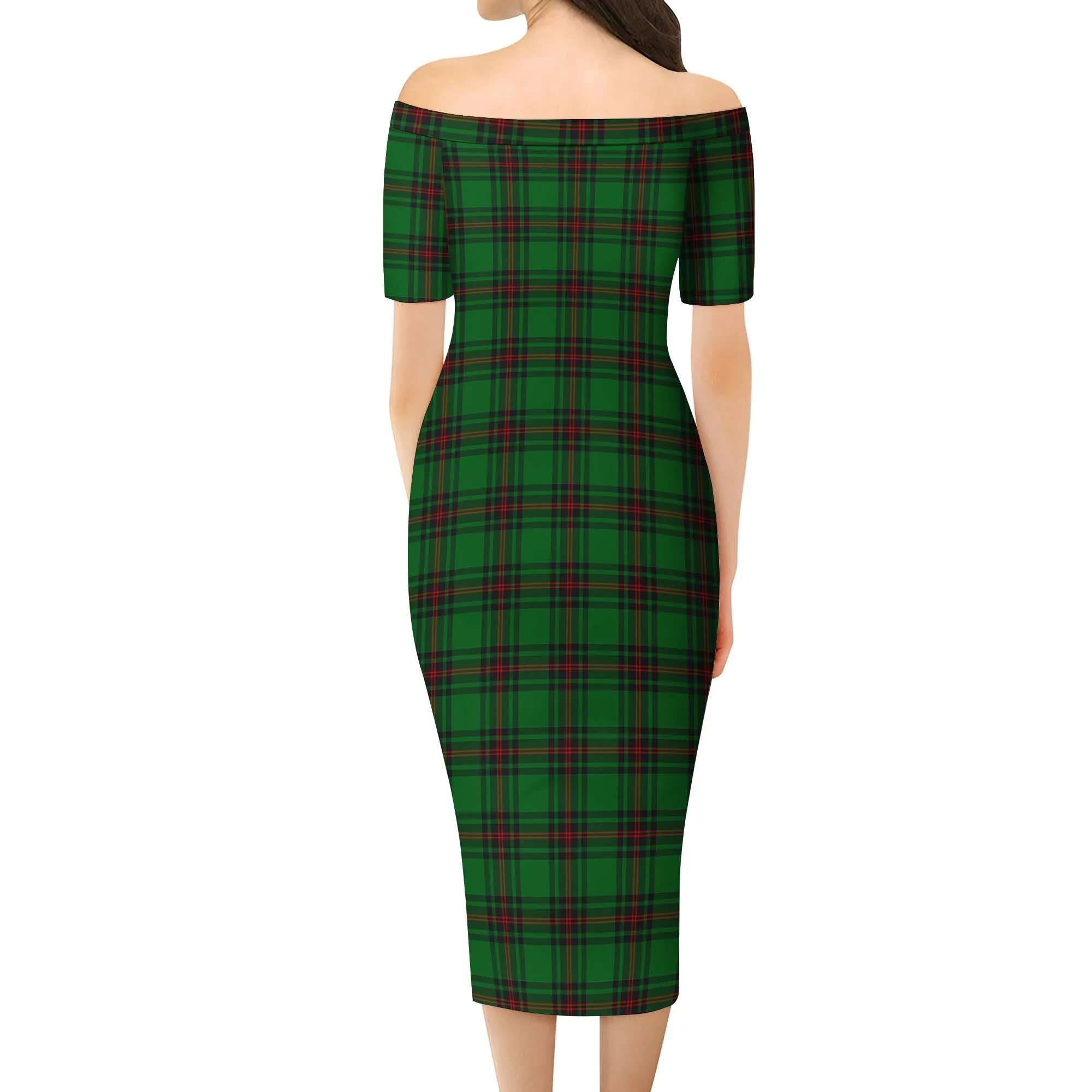 Anstruther Tartan Off Shoulder Lady Dress