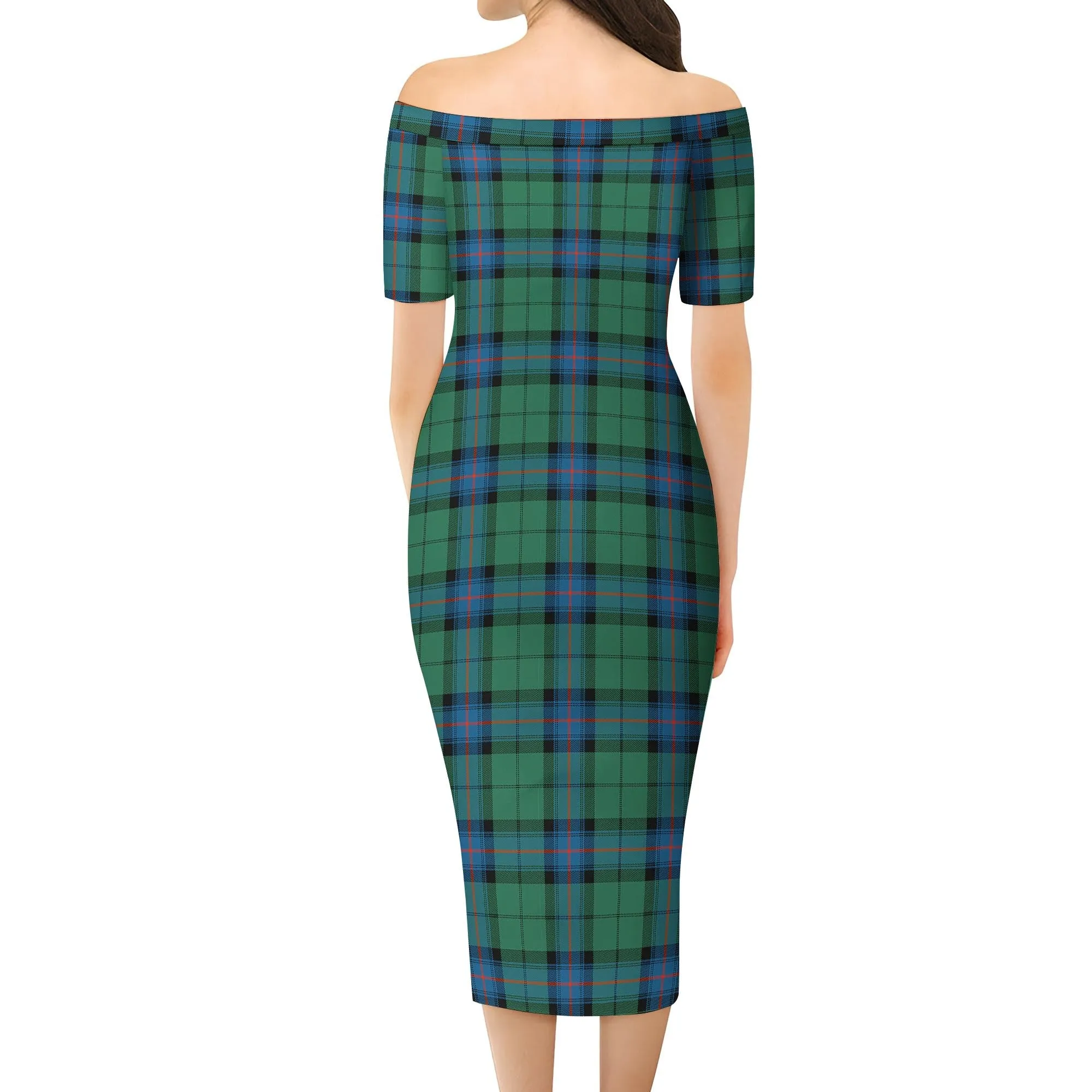 Armstrong Ancient Tartan Off Shoulder Lady Dress