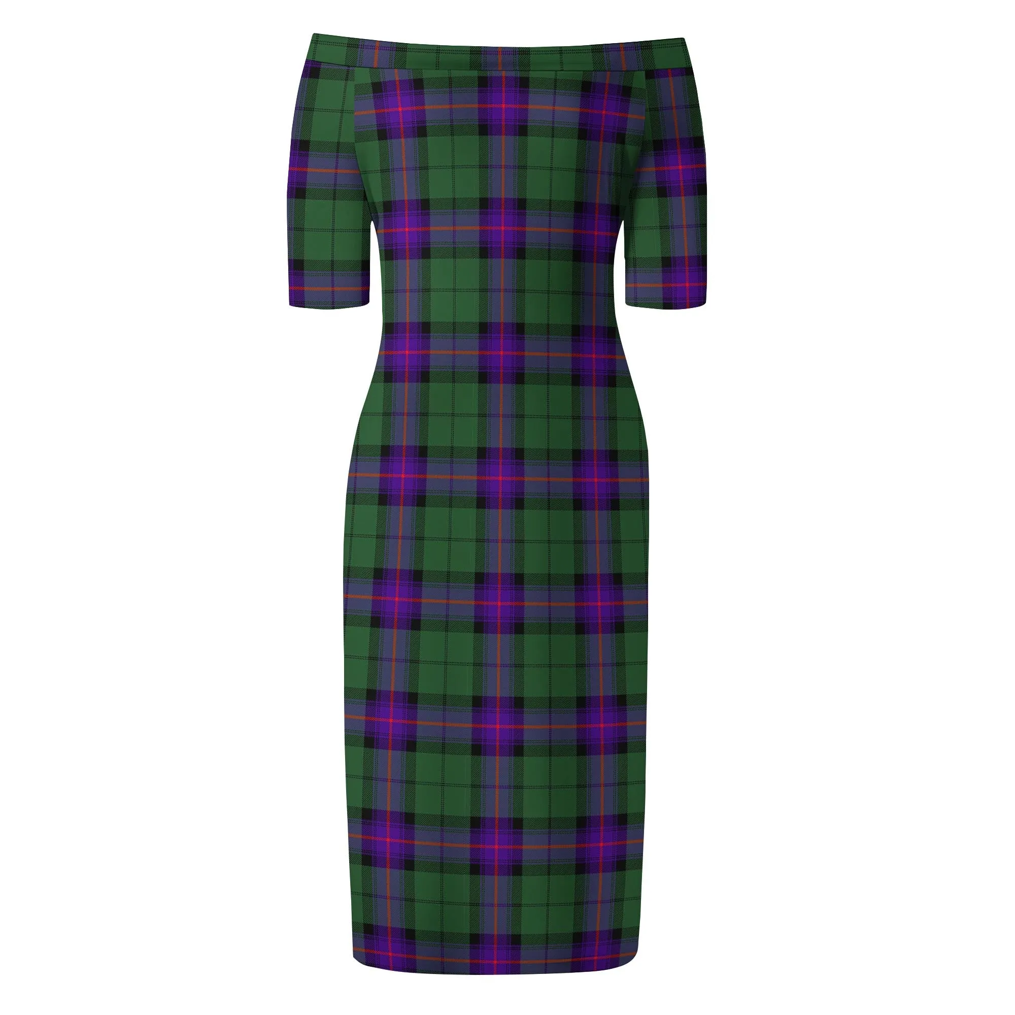 Armstrong Modern Tartan Off Shoulder Lady Dress