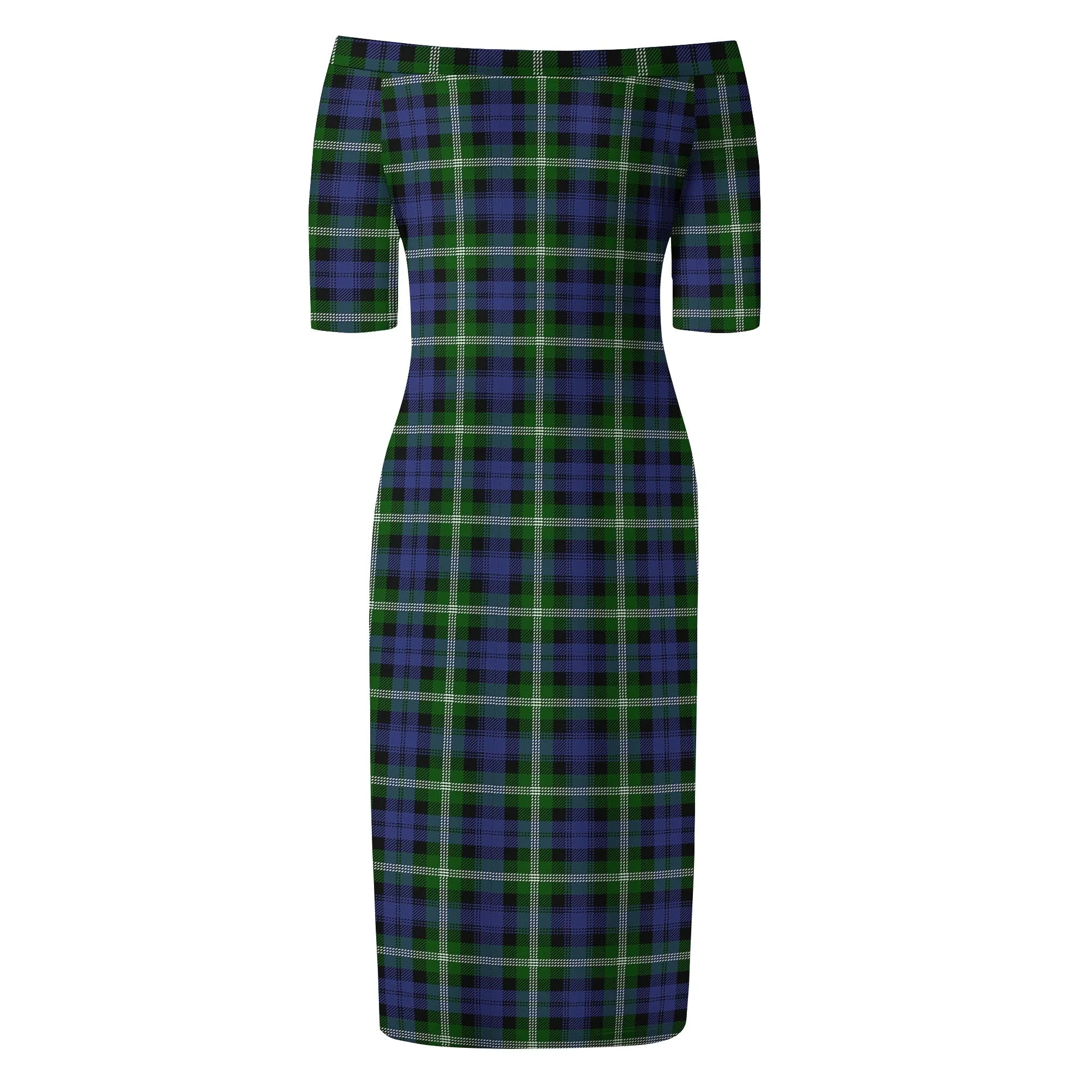 Baillie (Bailey) Tartan Off Shoulder Lady Dress