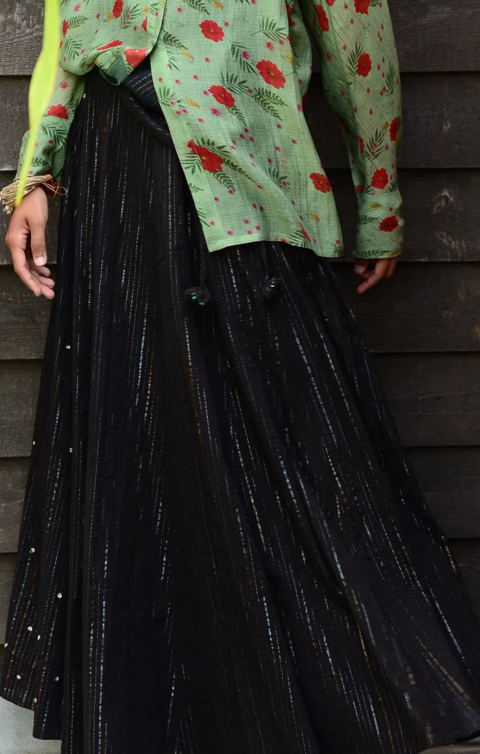 Black Cotton Skirt