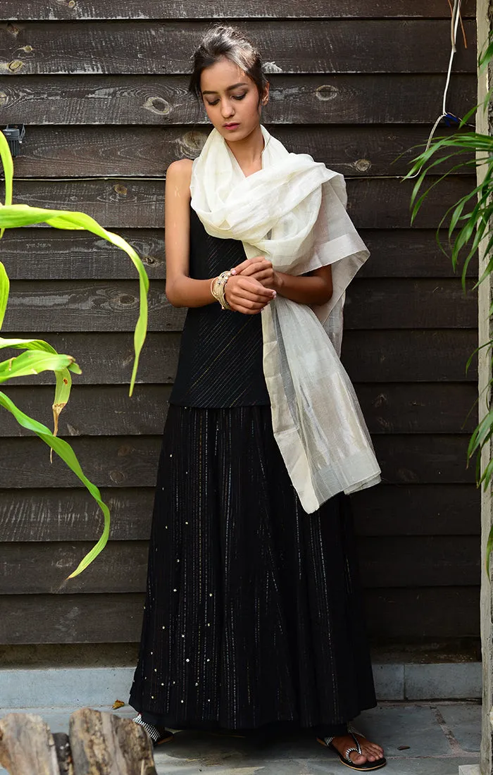 Black Cotton Skirt