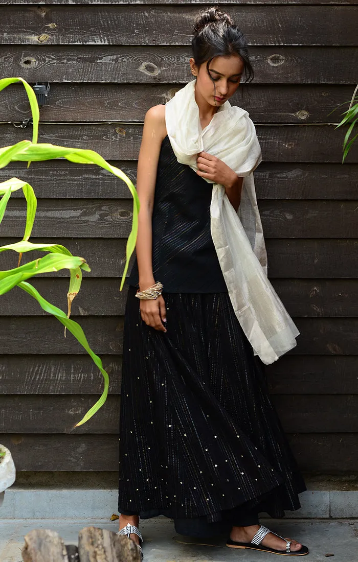 Black Cotton Skirt