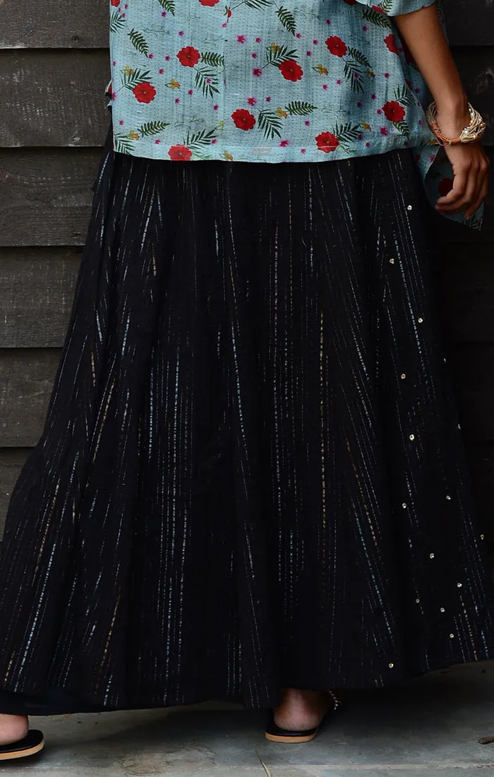 Black Cotton Skirt