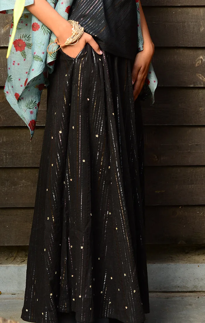 Black Cotton Skirt