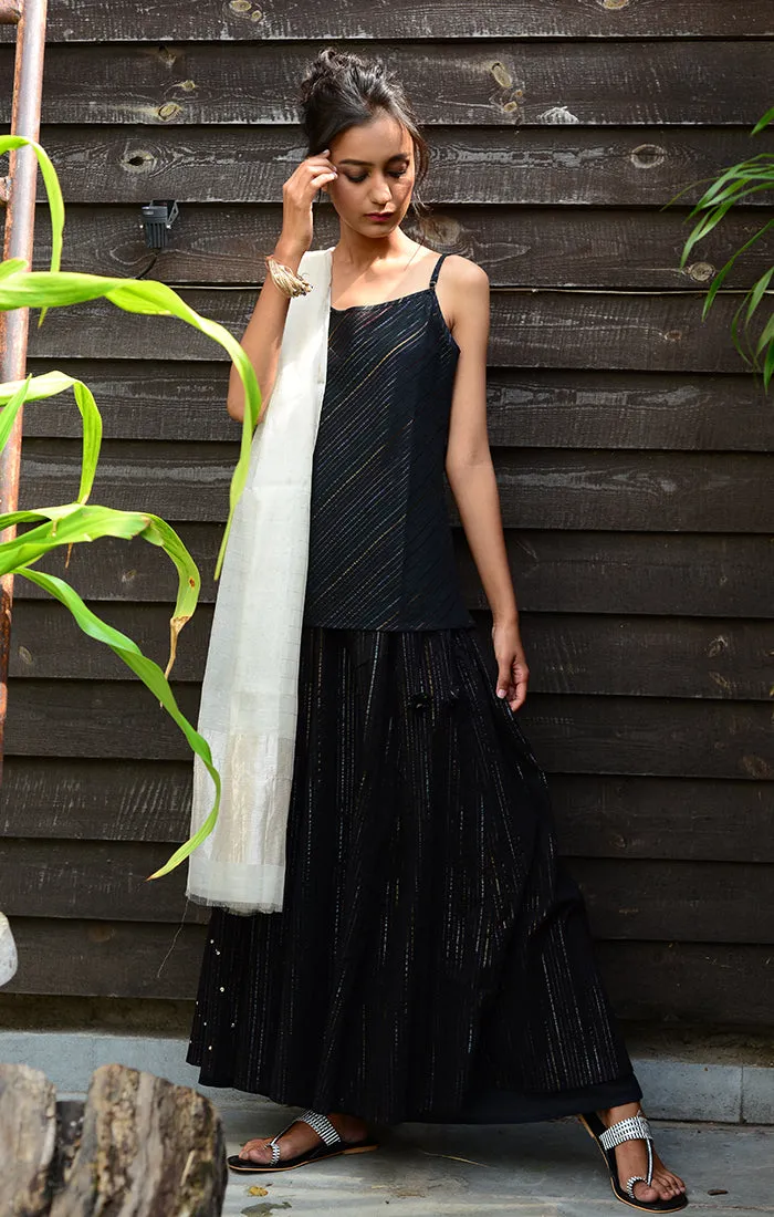 Black Cotton Skirt