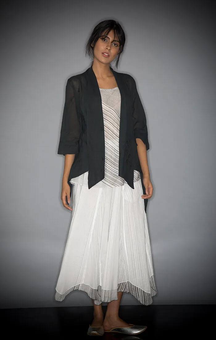 Black Overlay with Slip and Skirt