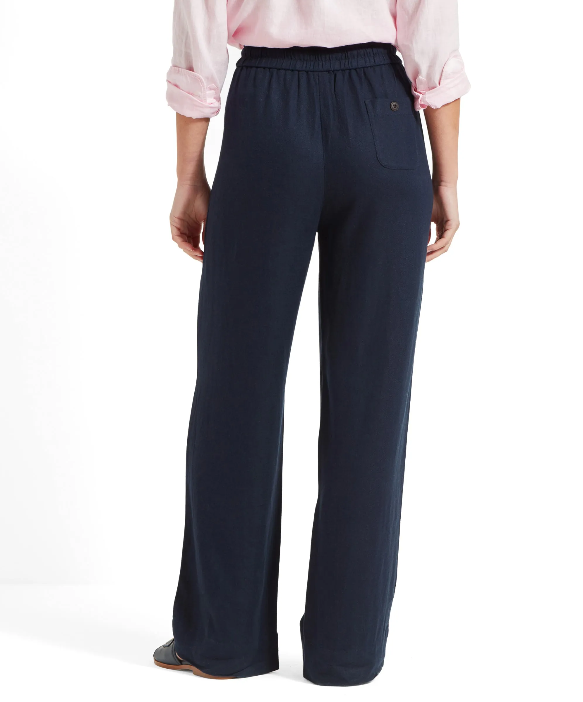 Daphne Linen Trousers - Navy