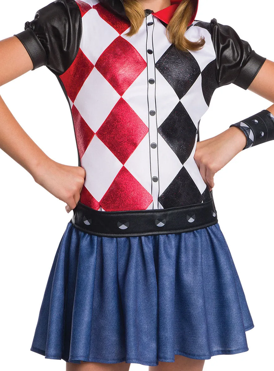 Harley Quinn Hooded DC Superhero Girls Costume