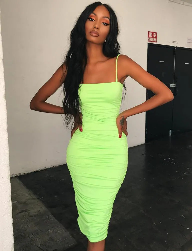 Kat Midi Dress - Green
