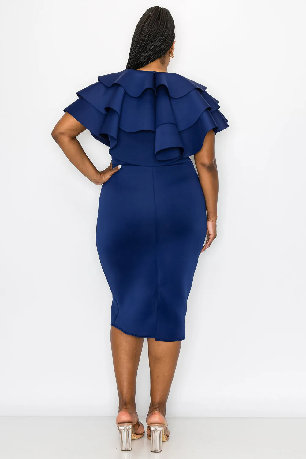 Kyra Cascading Midi Dress