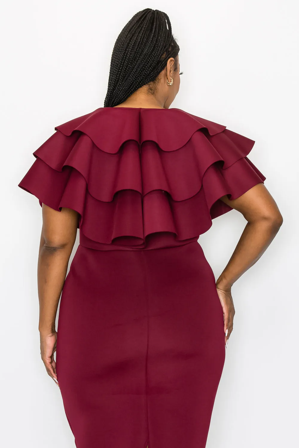 Kyra Cascading Midi Dress