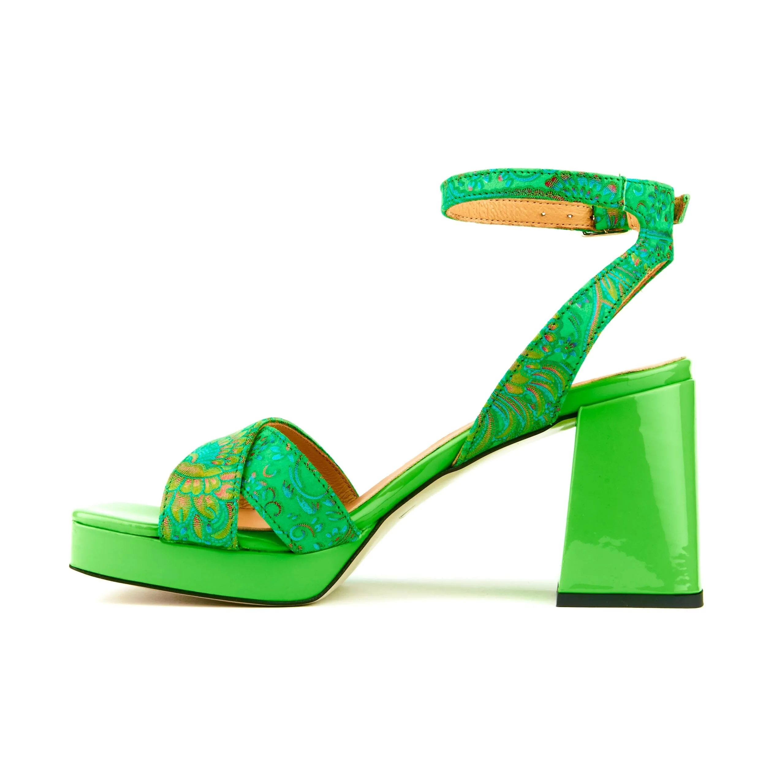 Long Beach - Bright Green Floral