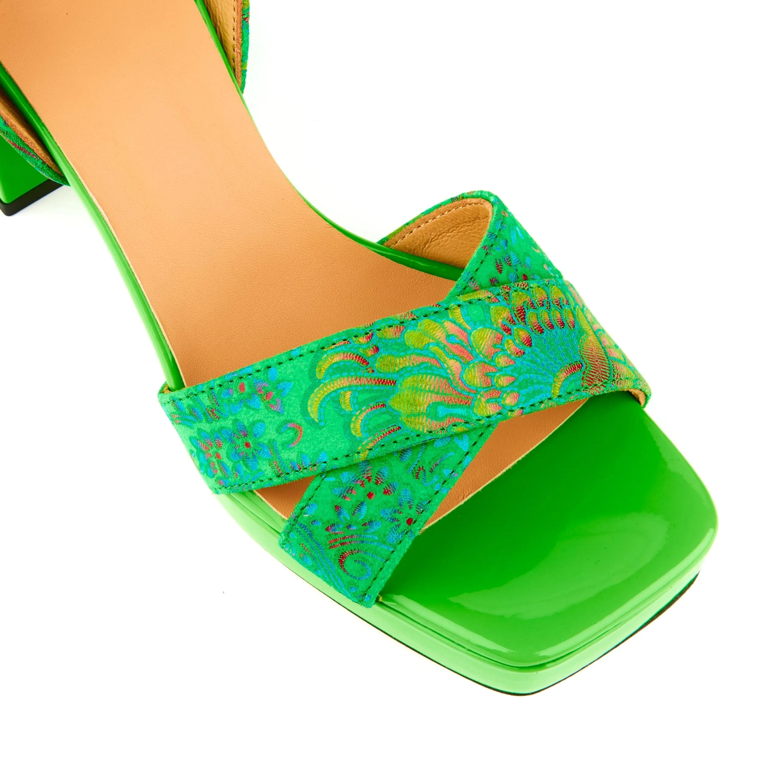 Long Beach - Bright Green Floral