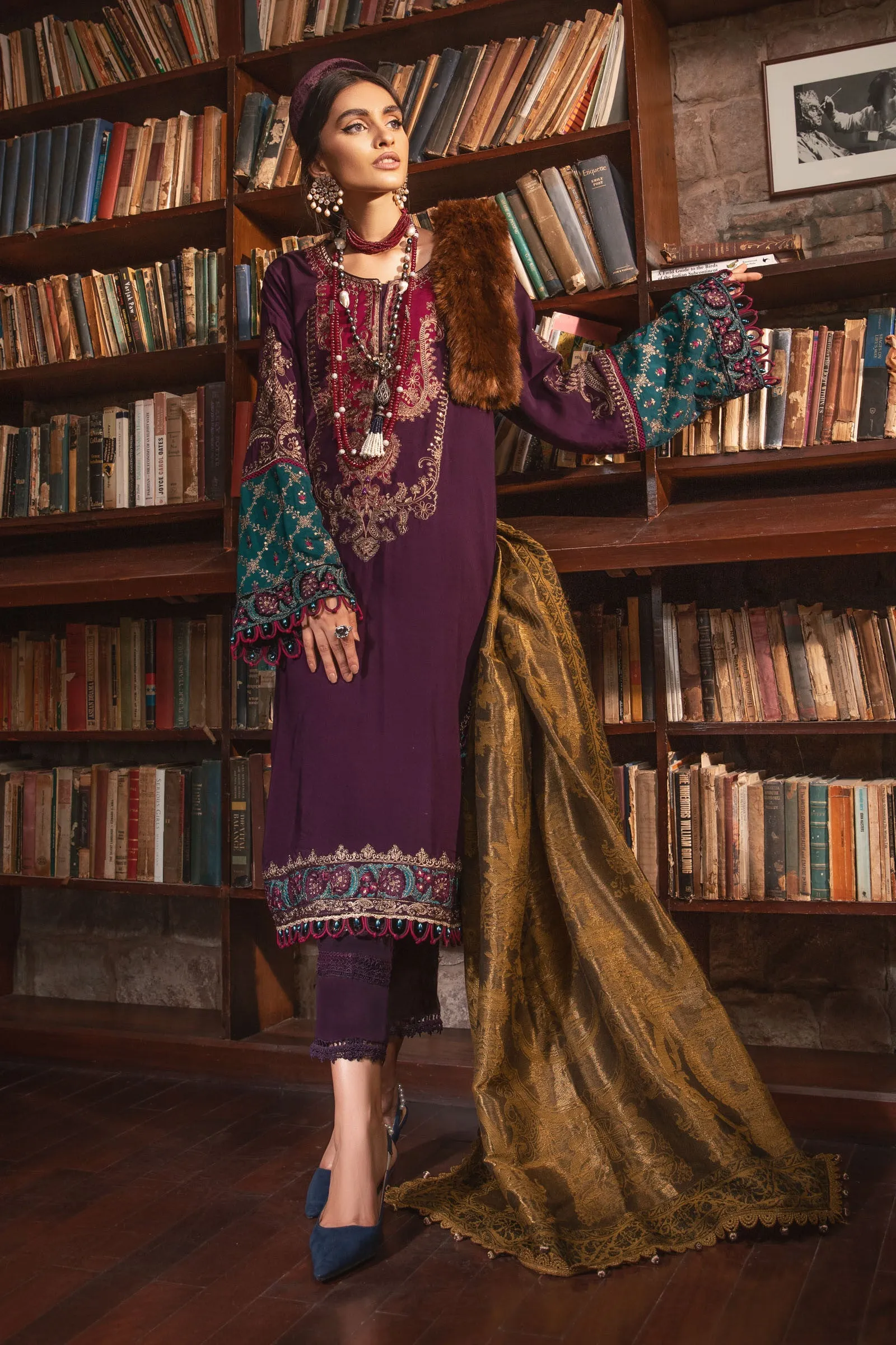 MARIA.B. Linen Luxury Winter Collection 2022 – DL-1002-Purple