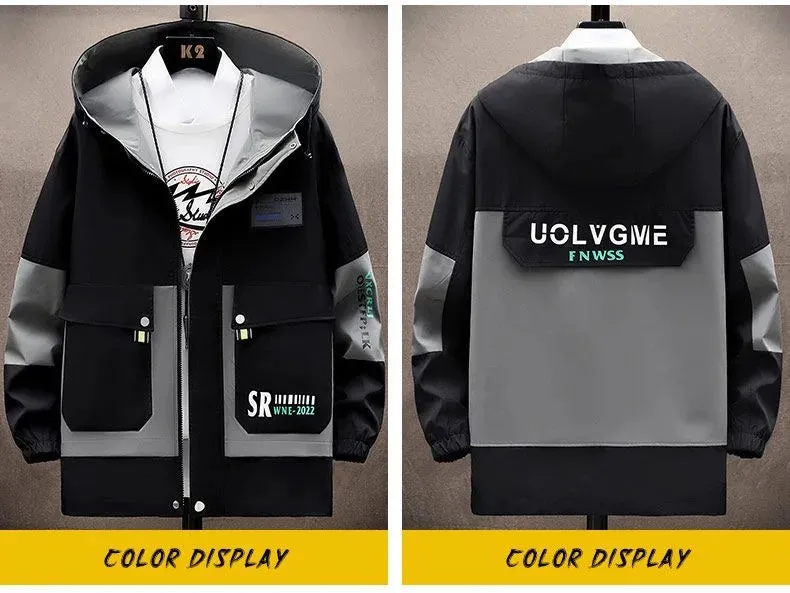 Men's Hooded Windproof Jacket Casual & Comfortable
