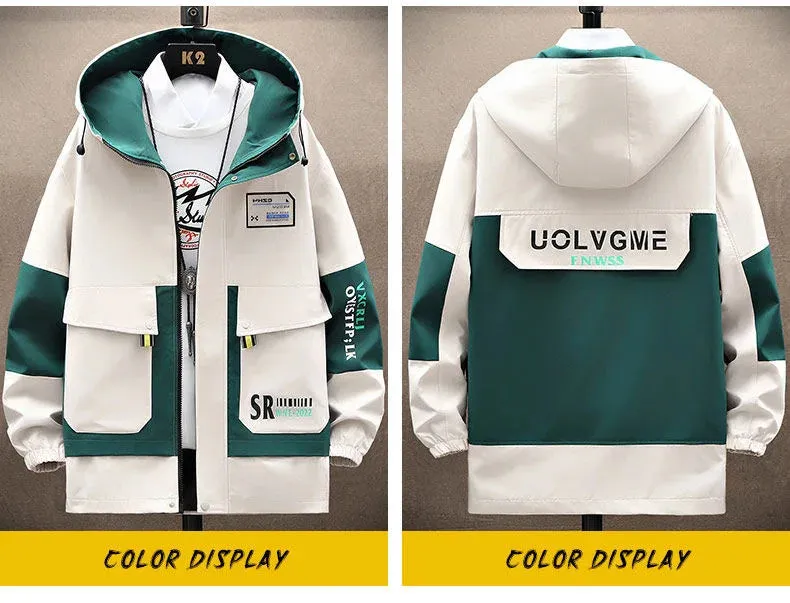Men's Hooded Windproof Jacket Casual & Comfortable