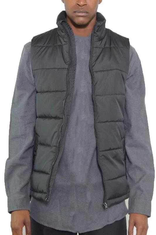 Mens Padded Winter Two Tone Vest Jackets