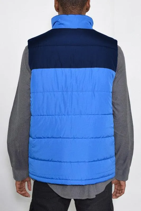 Mens Padded Winter Two Tone Vest Jackets