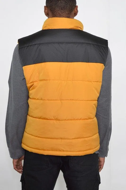 Mens Padded Winter Two Tone Vest Jackets