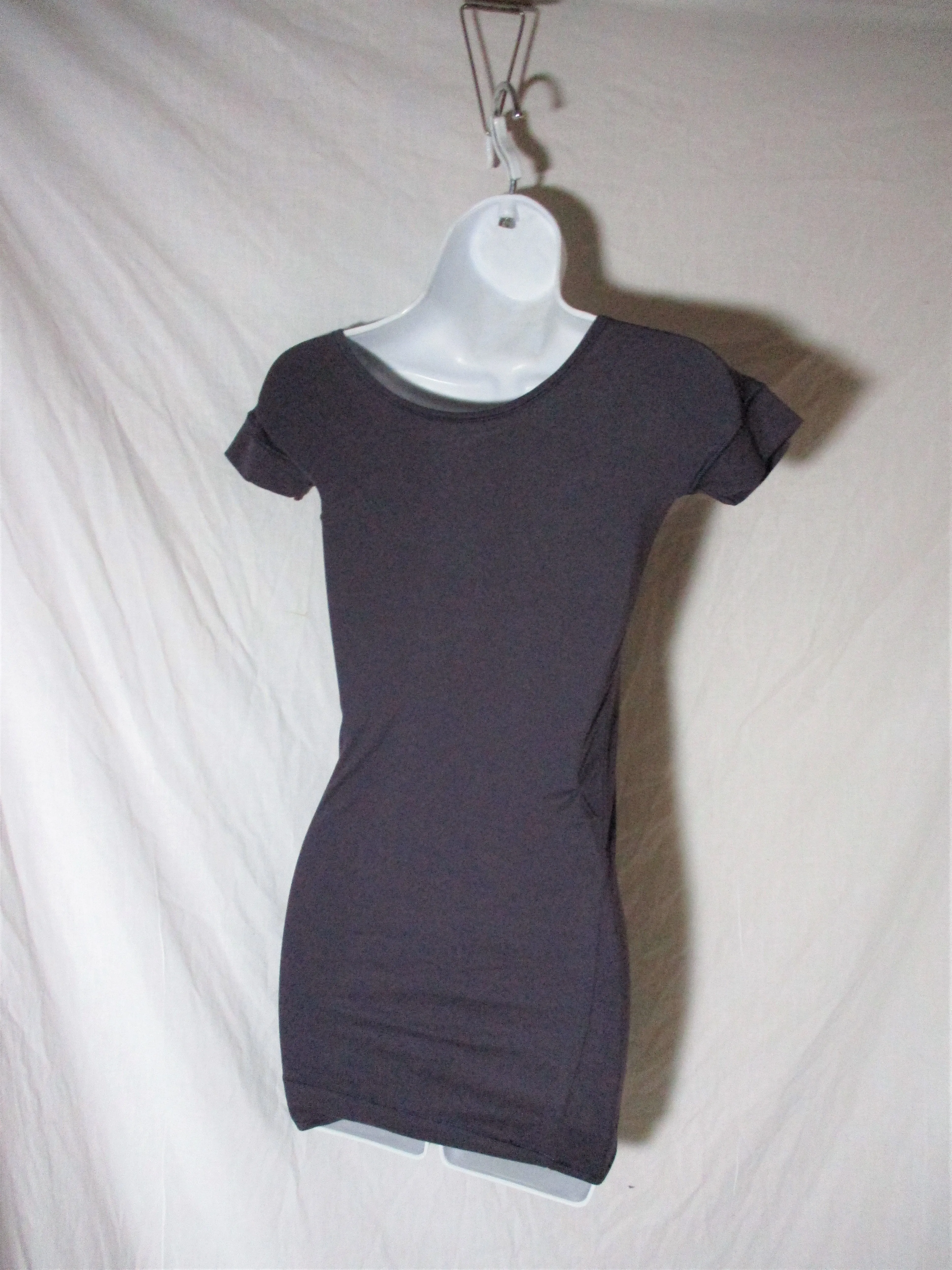 NEW PETIT BATEAU 100% Cotton Tee Mini Dress 14Ans Bodycon PURPLE EGGPLANT