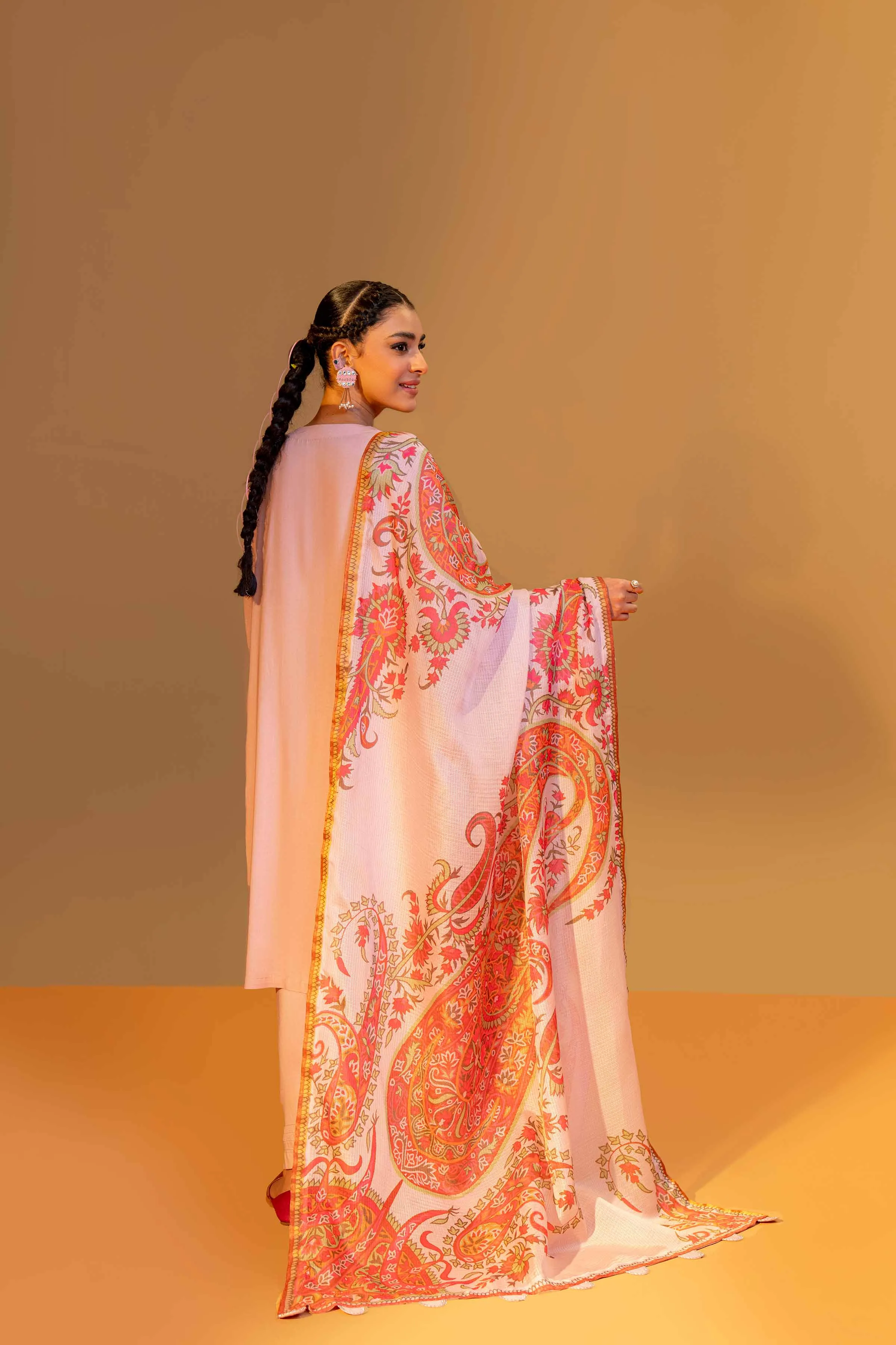 Nishat Linen Silk Collection – 3 Piece - Embroidered Suit - 42306457