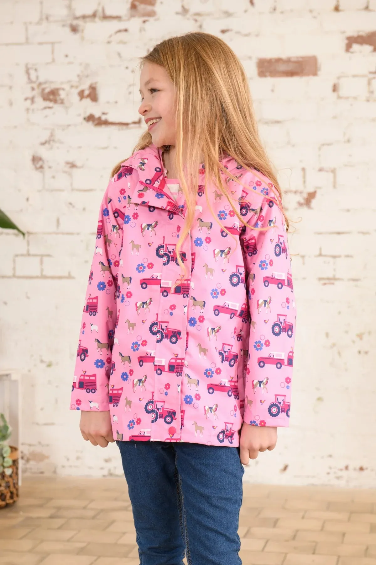 OLIVIA - BLUSH PINK FARM PRINT