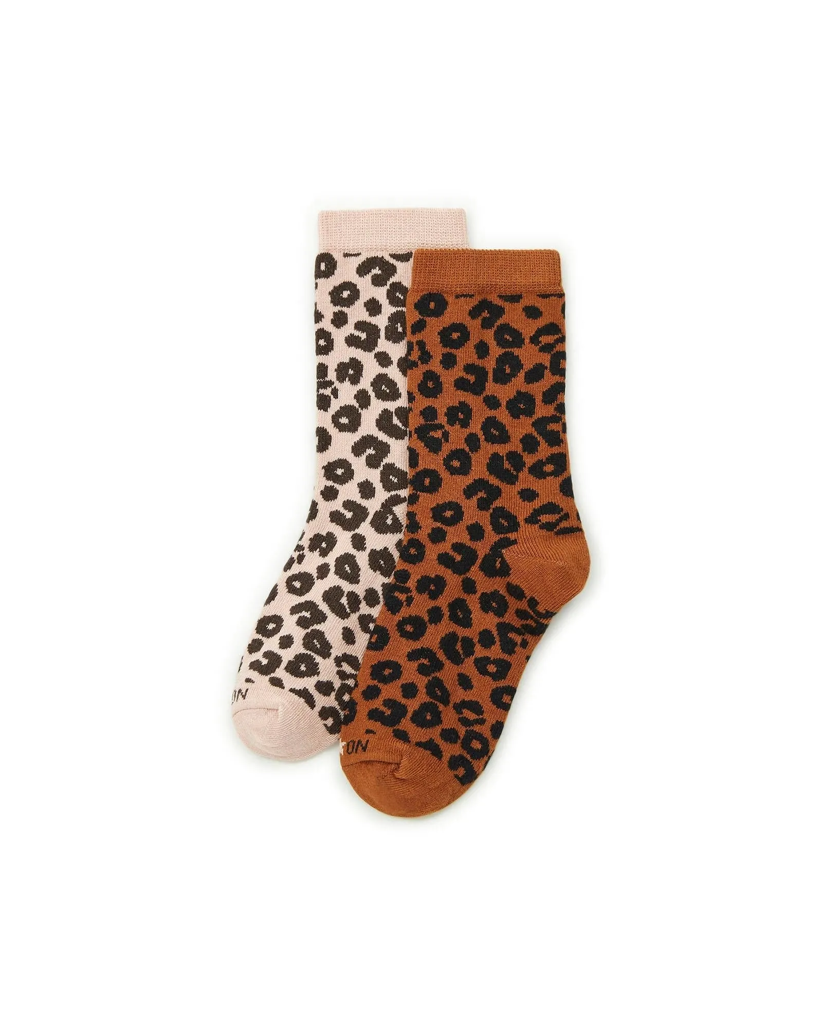 Pack of Two Socks in Leopard Rose