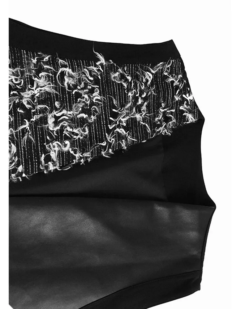 Pre Order:  Splicing PU Leather Vest