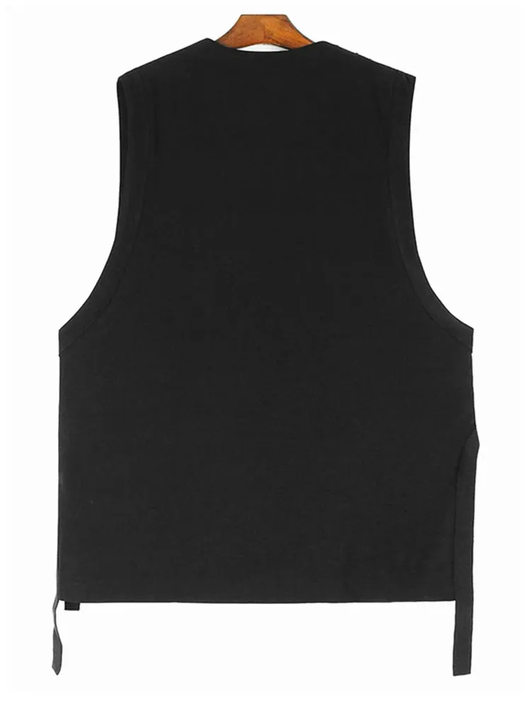 Pre Order:  Splicing PU Leather Vest