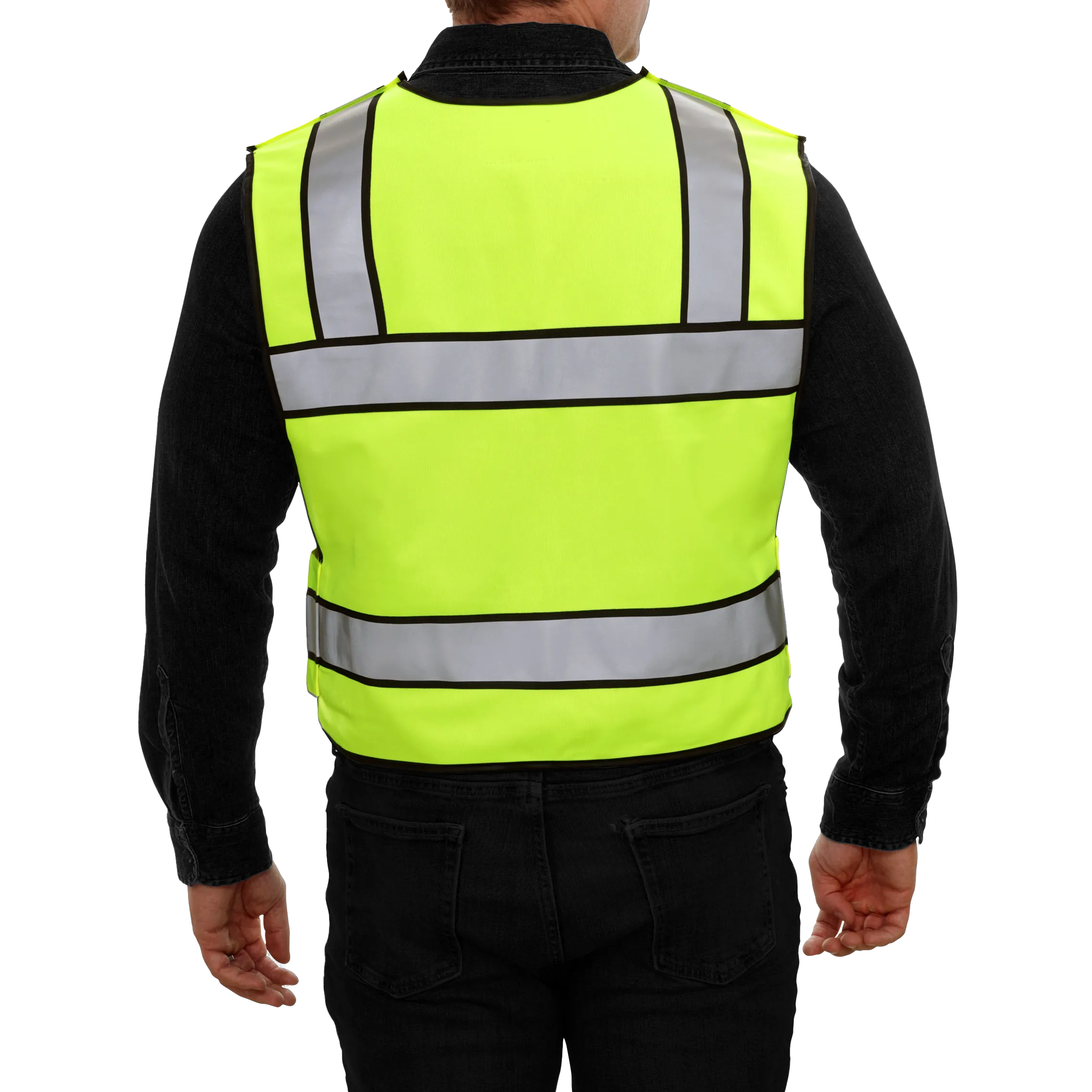 Reflective Apparel 4PT Breakaway Woven Poly Public Safety Vest ANSI Class 2 - 549ST