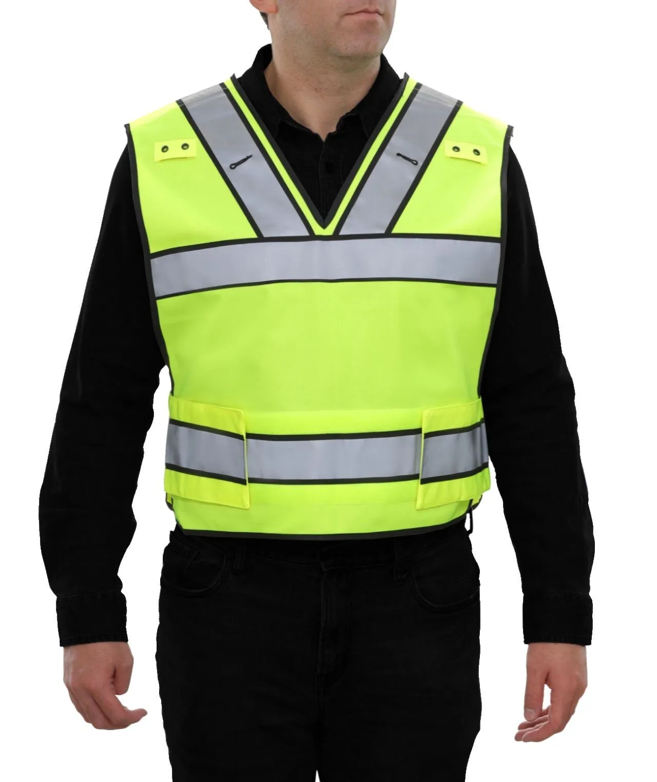 Reflective Apparel 4PT Breakaway Woven Poly Public Safety Vest ANSI Class 2 - 549ST