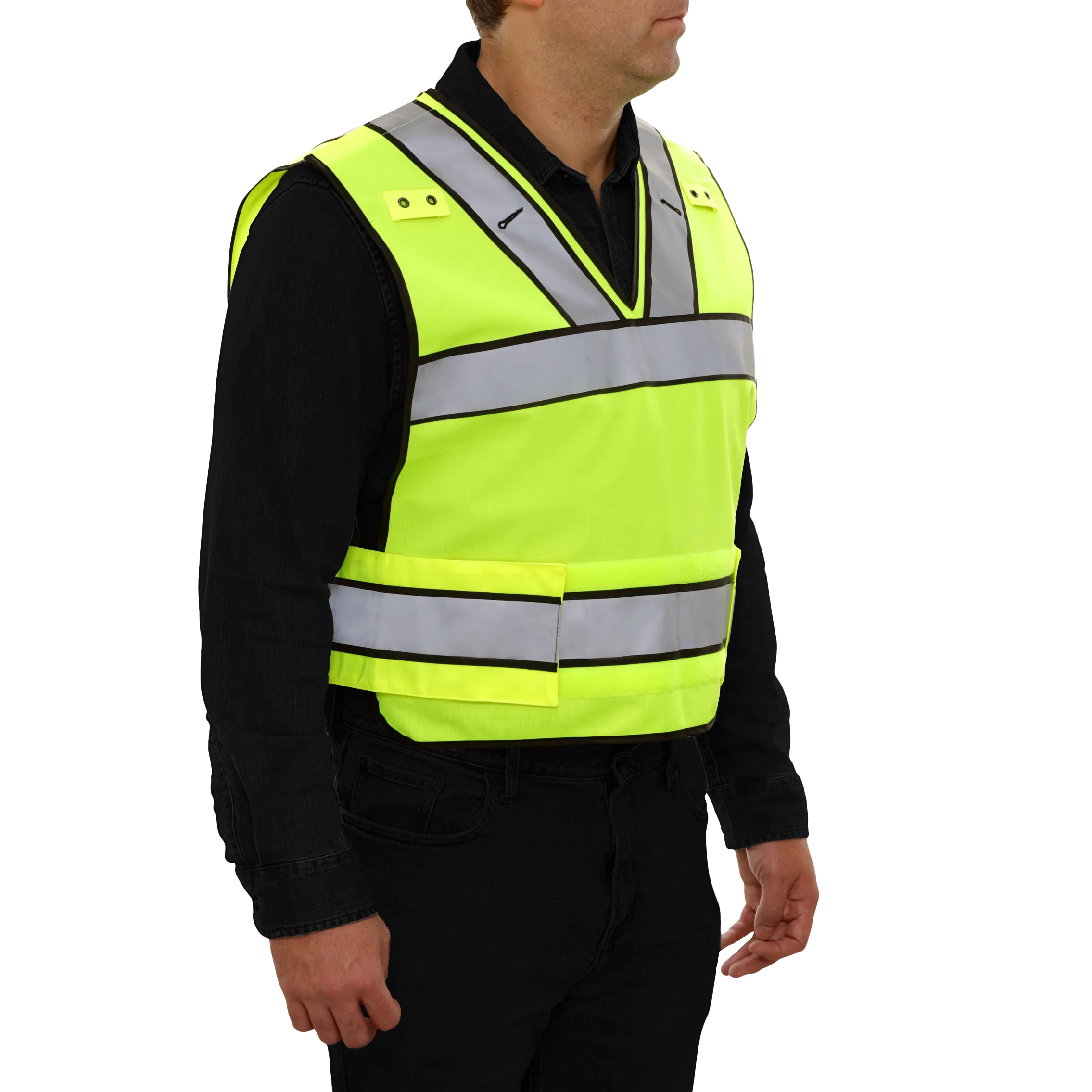 Reflective Apparel 4PT Breakaway Woven Poly Public Safety Vest ANSI Class 2 - 549ST