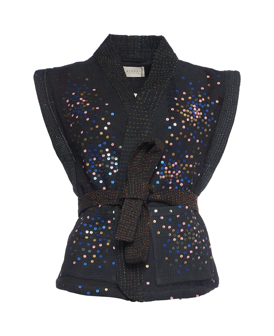 Sissel Edelbo Emery Sequins Kantha Vest