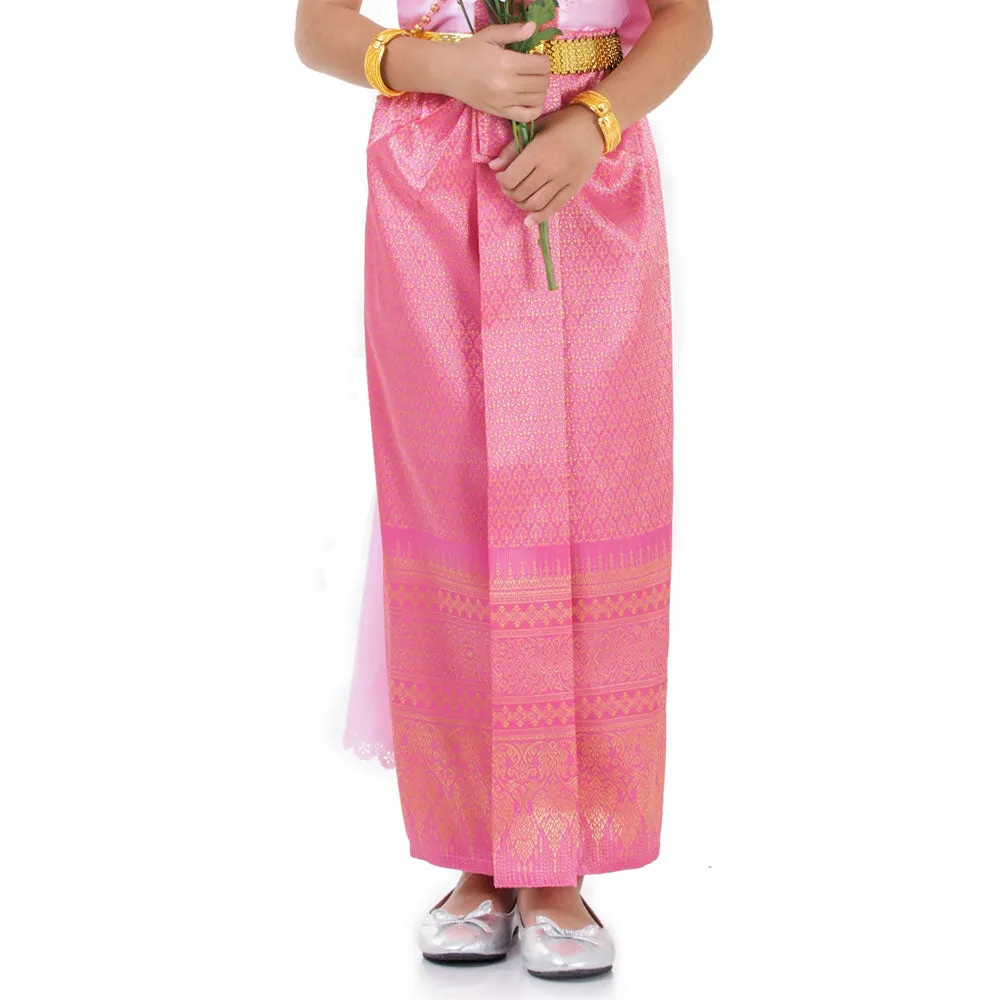 Traditional Pink Princess Chut Thai Girls Dress