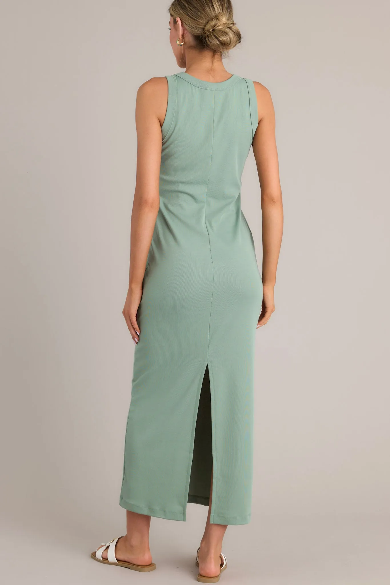 Tranquil Waters Sage Green Maxi Dress