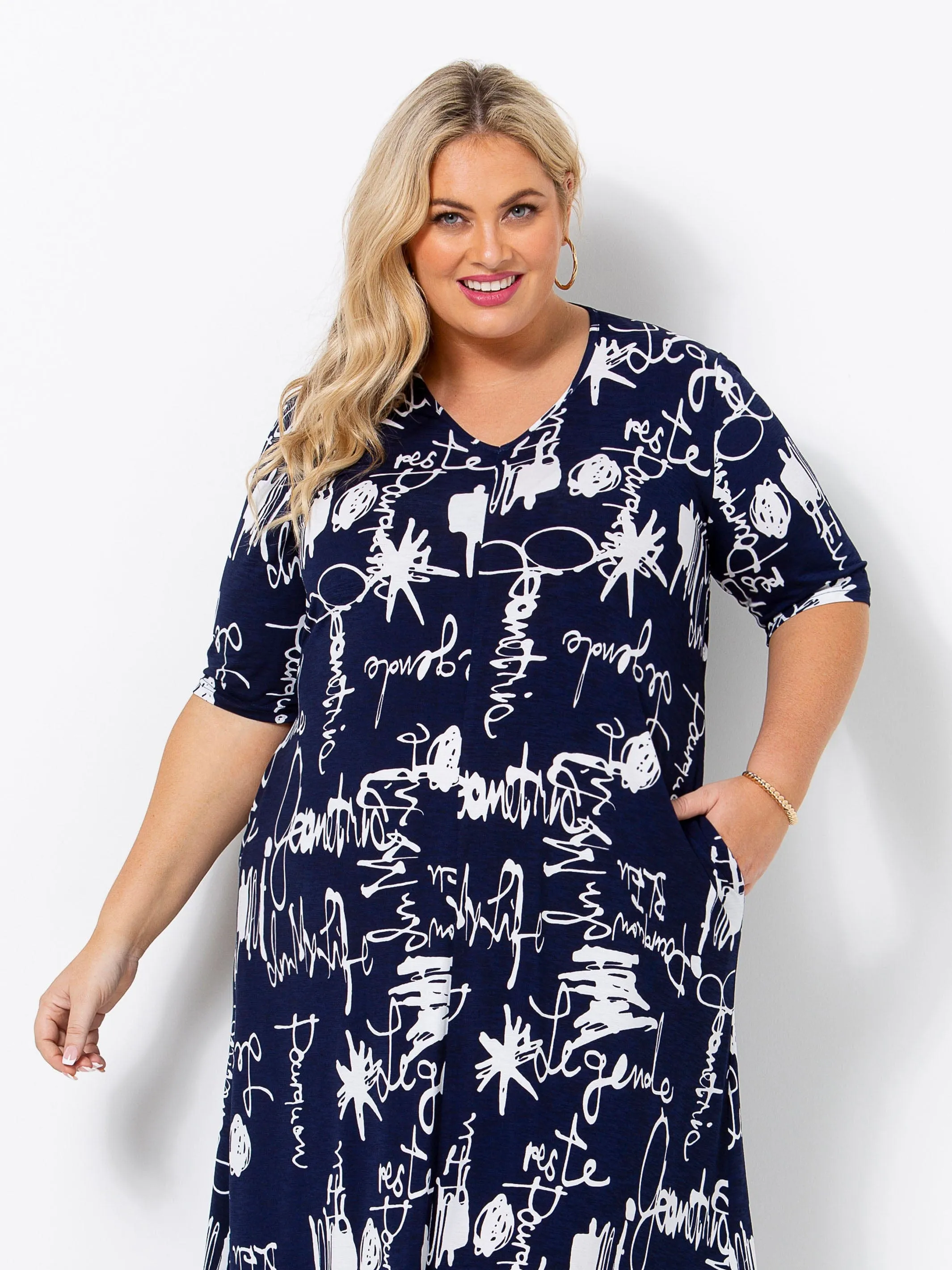 Typography Jersey Tee Dress