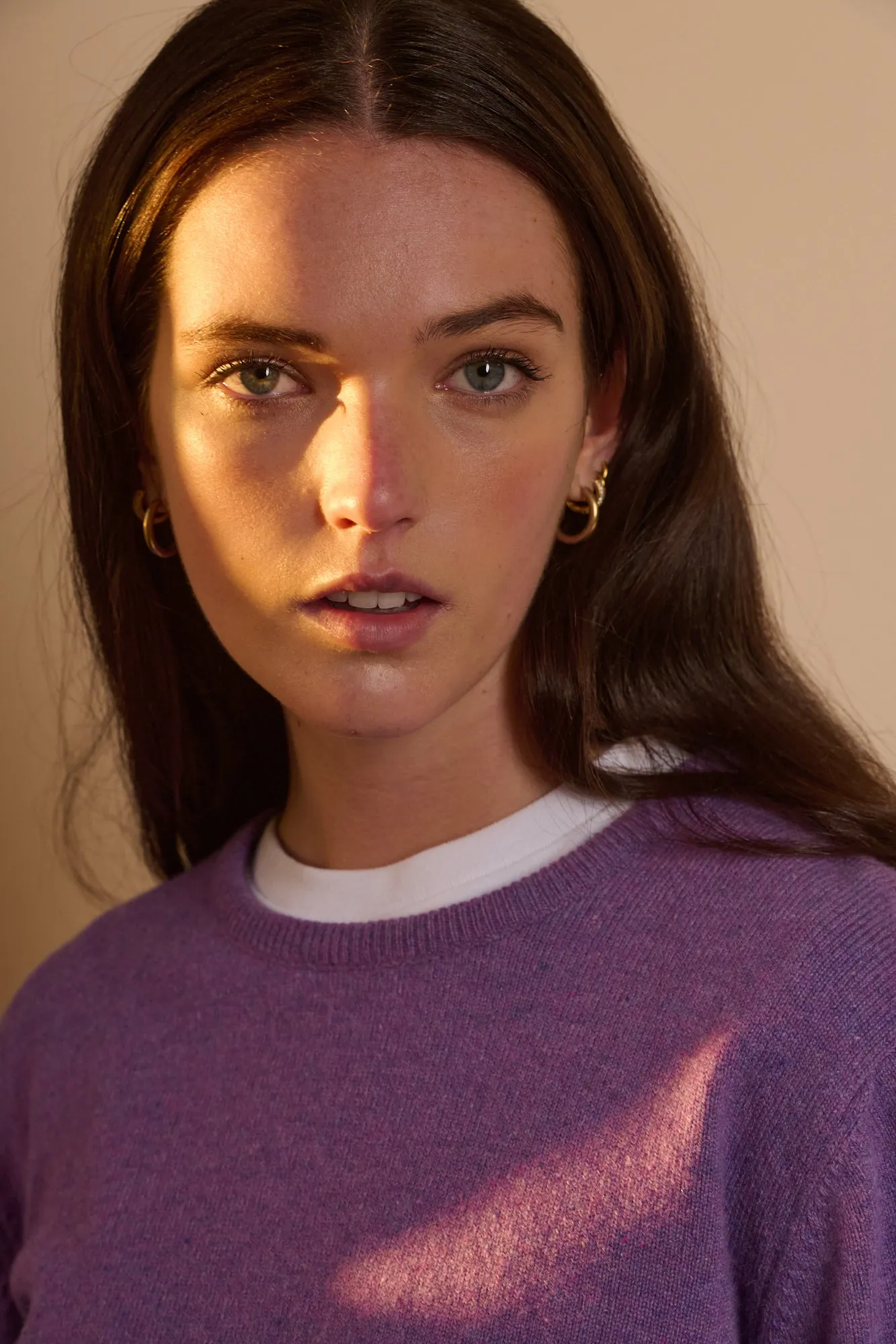 Women's Lambswool Crew Neck - Thistle Purple