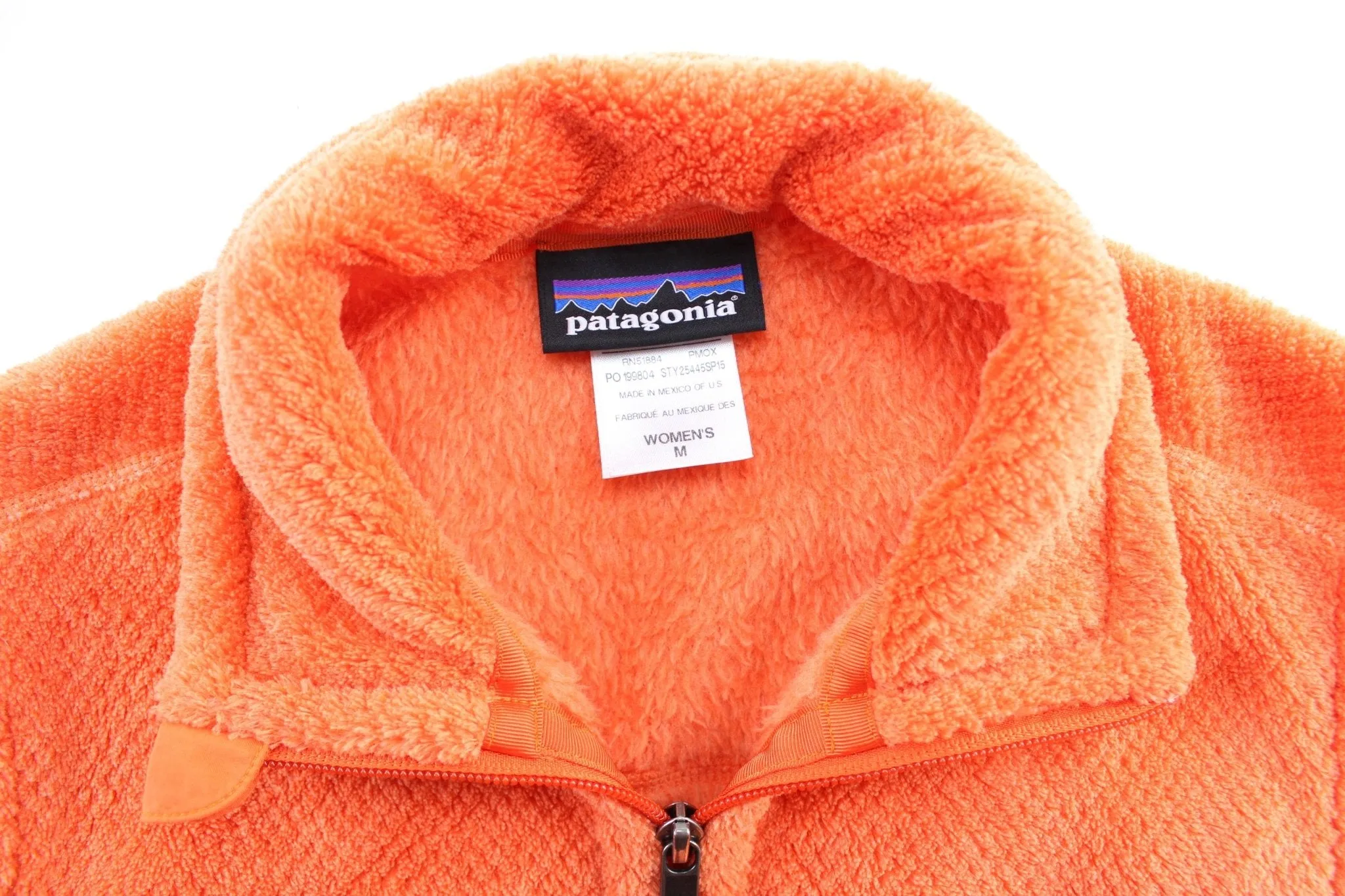Women's Patagonia Logo Patch Orange Zip Up Vest