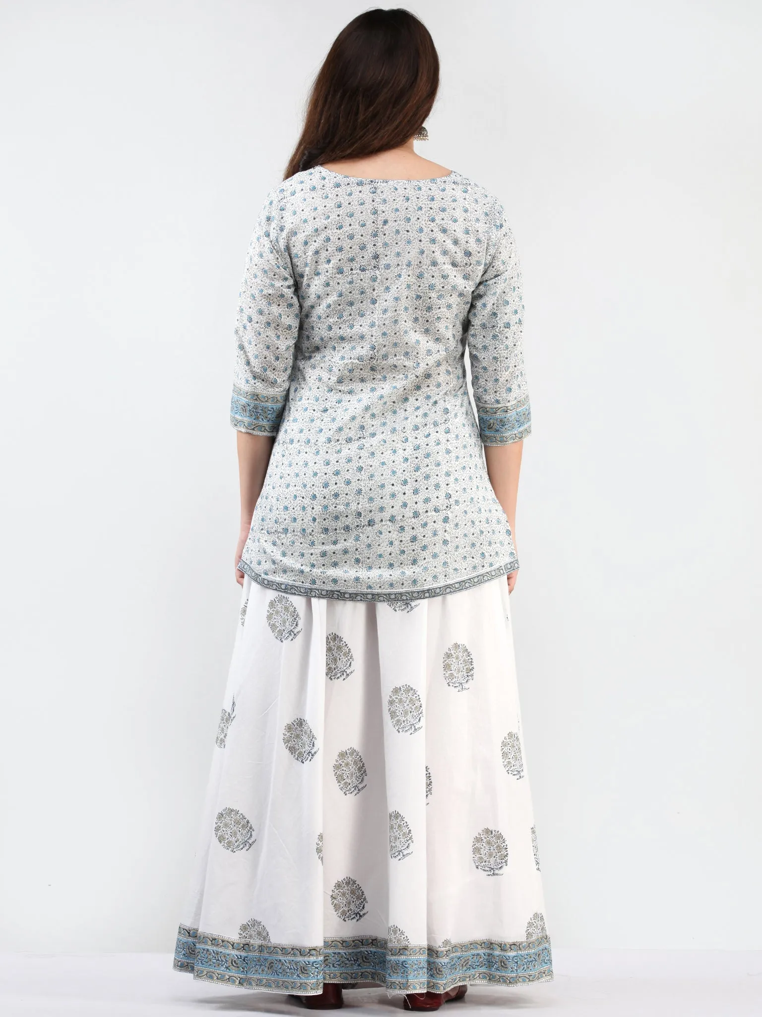 Zohra Aadhina - Set of Top Skirt & Dupatta - KS43D2504D