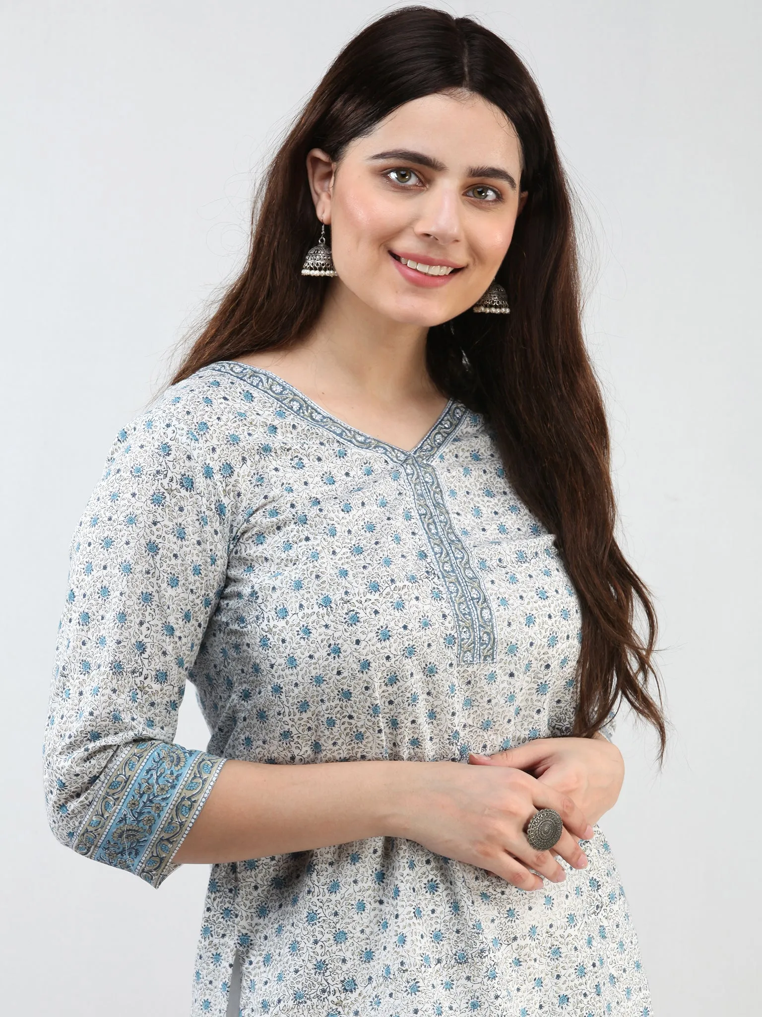 Zohra Aadhina - Set of Top Skirt & Dupatta - KS43D2504D