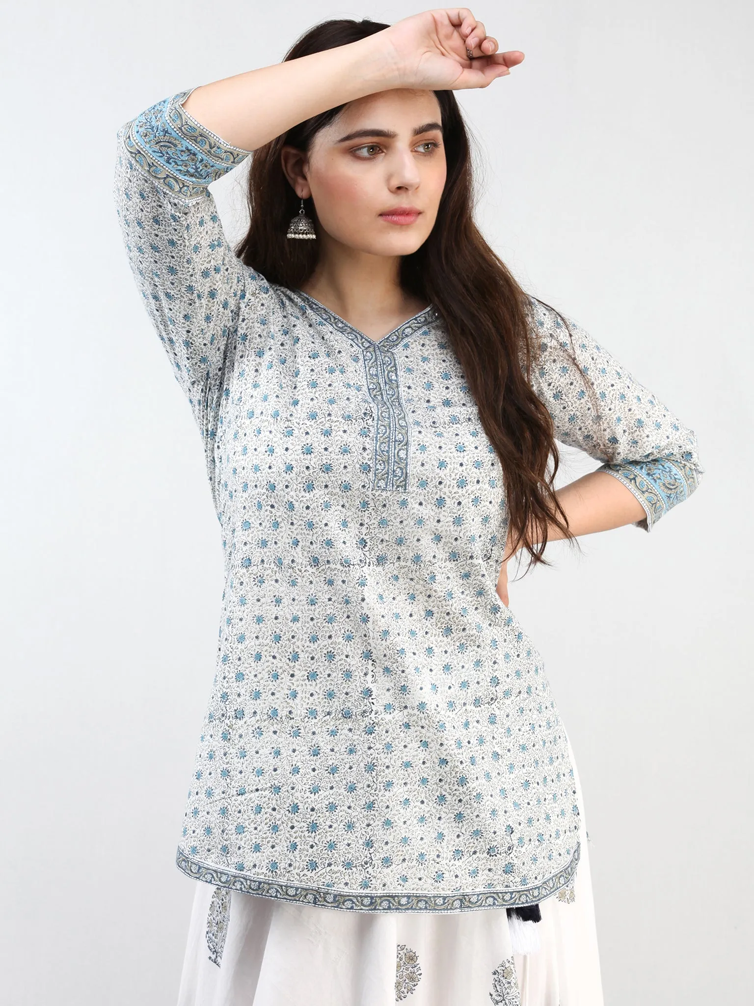 Zohra Aadhina - Set of Top Skirt & Dupatta - KS43D2504D
